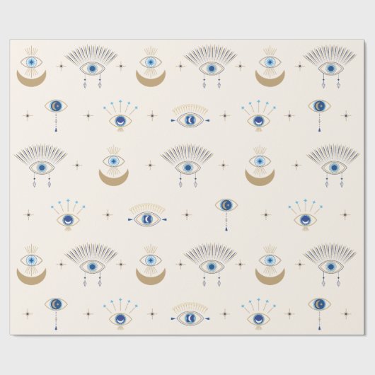 Evil Eye en Third Eye Patroon Inpakpapier (Vlak)