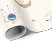 Evil Eye en Third Eye Patroon Inpakpapier (Rol Hoek)