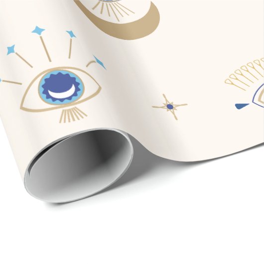 Evil Eye en Third Eye Patroon Inpakpapier (Rol Hoek)