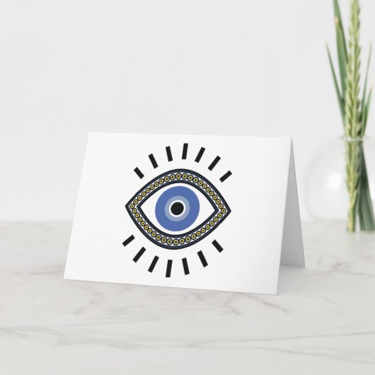 Evil eye etnische bescherming kaart (Voorkant)