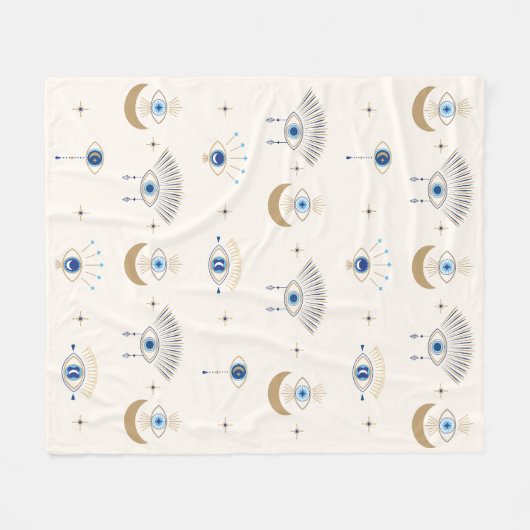 Evil Eye Fleece Deken (Voorkant (Horizontaal))