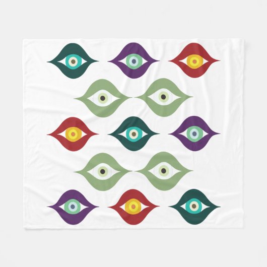 Evil Eye Fleece Deken (Voorkant (Horizontaal))