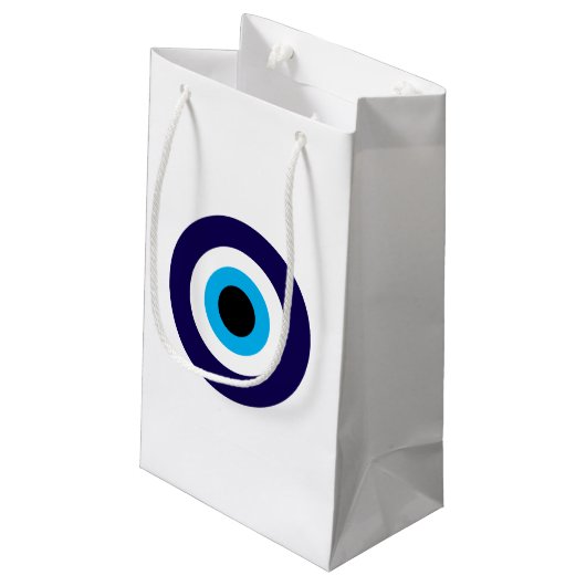 Evil Eye geschenktassen met Lucky Blue Mati symboo Klein Cadeauzakje (Achterkant Gekanteld)