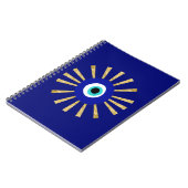 Evil Eye Gold Sunburst hedendaagse kunst Notitieboek (Linkerzijde)