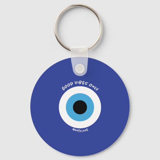 Evil Eye Good Vibes Only Sleutelhanger (Achterkant)