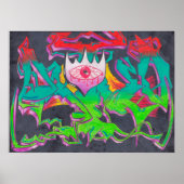 Evil Eye Graffiti Poster (Voorkant)