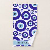 Evil Eye, Greek Eye, Turkish Eye, Mati, Your Name Bad Handdoek (Handdoek)