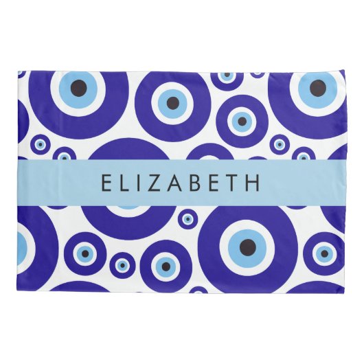 Evil Eye, Greek Eye, Turkish Eye, Mati, Your Name Kussensloop (Achterkant)