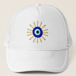 Evil Eye Greek Symbol Sunrays Trucker Hat Pet