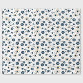 Evil Eye Grieks patroon: "Ftou Ftou" Amulet Cadeaupapier (Vlak)