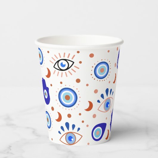 Evil Eye Halloween-Theme Paper Cups Papieren Bekers (Achterkant)