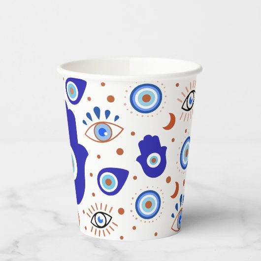 Evil Eye Halloween-Theme Paper Cups Papieren Bekers (Links)