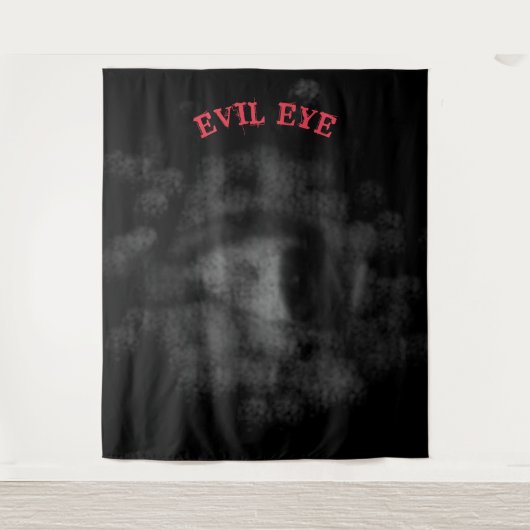 Evil Eye HALLOWEEN Vreemde Erie Ongewoon Eng Eng Wandkleed (Voorkant)