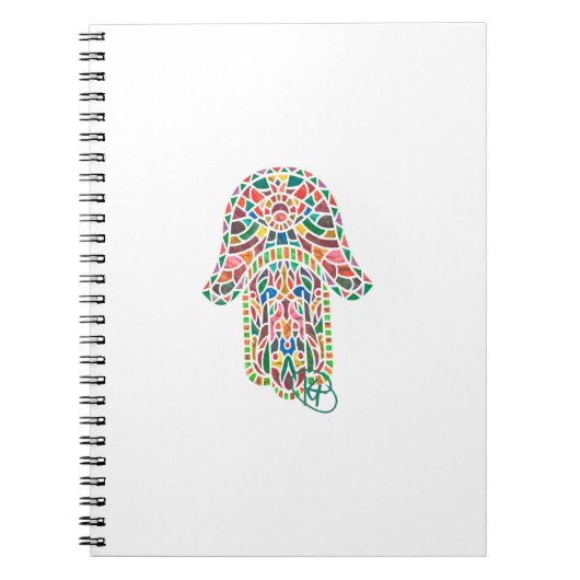 Evil Eye Hamsa Mozaïek Kunst Notitieboek (Voorkant)