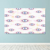 Evil Eye Happy Kleurrijke Kunst Canvas Afdruk (Insitu (Houten vloer))