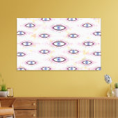 Evil Eye Happy Kleurrijke Kunst Canvas Afdruk (Insitu (Woonkamer))