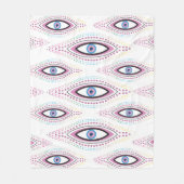 Evil Eye Happy Kleurrijke Kunst Fleece Deken (Voorkant)