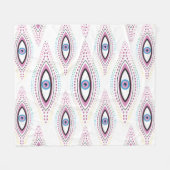 Evil Eye Happy Kleurrijke Kunst Fleece Deken (Voorkant (Horizontaal))