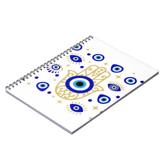 Evil Eye in Blauw Notitieboek (Linkerzijde)