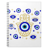 Evil Eye in Blauw Notitieboek (Voorkant)