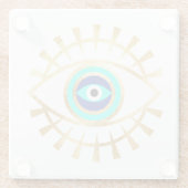 Evil Eye in Groen Onderzetter (Achterkant)