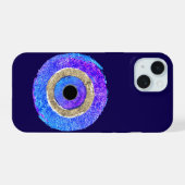 Evil Eye iPhone 15 Hoesje (Achterkant horizontaal)