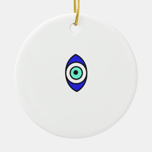 Evil Eye Keramisch Ornament (Voorkant)