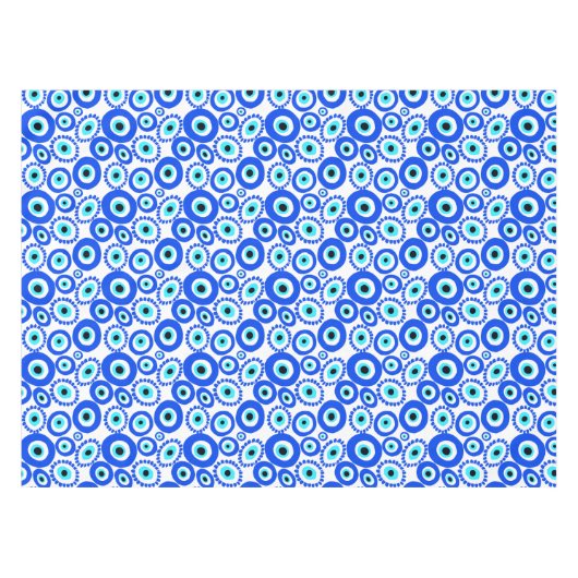 Evil Eye Lucky Charm Symbool Patterned Tafelkleed (Voorkant (Horizontaal))