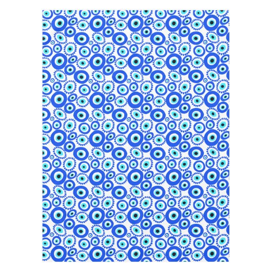 Evil Eye Lucky Charm Symbool Patterned Tafelkleed (Voorkant)