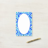 Evil Eye Lucky Symbol Blue White Post-it® Notes (Op bureau)