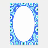 Evil Eye Lucky Symbol Blue White Post-it® Notes (Voorkant)