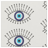 Evil Eye met wimpers Lucky Symbol Pattern Stof (Close Up)