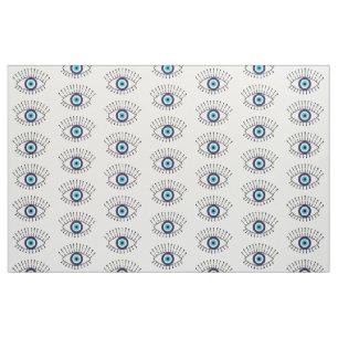 Evil Eye met wimpers Lucky Symbol Pattern Stof