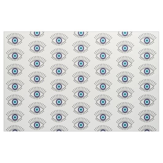 Evil Eye met wimpers Lucky Symbol Pattern Stof (Fat Quarter)