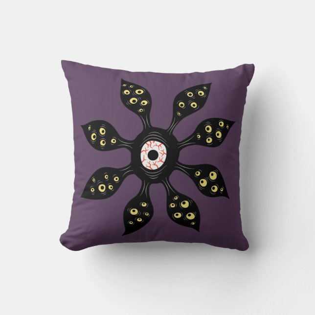 Evil Eye Monster Creepy Weird Gothic Art Kussen (Voorkant)