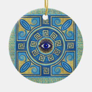 Evil Eye Mosaic Tegel ornament