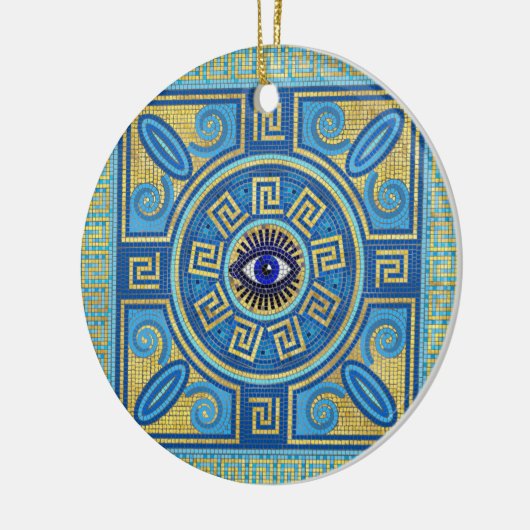 Evil Eye Mosaic Tegel ornament (Links)