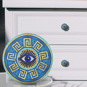 Evil Eye Mosaic Tegel ornament Keramische Knop