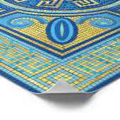 Evil Eye Mosaic Tegel ornament Poster (Hoek)