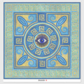 Evil Eye Mosaic Tegel ornament Sticker (Vel)