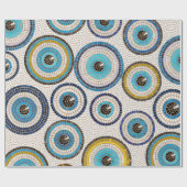 Evil Eye Mosaic Tile Pattern Cadeaupapier (Vlak)
