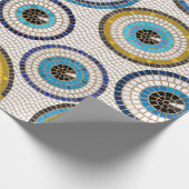 Evil Eye Mosaic Tile Pattern Cadeaupapier (Hoek)