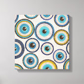 Evil Eye Mosaic Tile Pattern Canvas Afdruk (Voorkant)