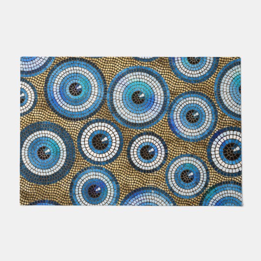 Evil Eye Mosaic Tile Pattern Deurmat (Voorkant)
