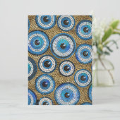 Evil Eye Mosaic Tile Pattern Feestdagenkaart (Staand voorkant)