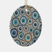 Evil Eye Mosaic Tile Pattern Keramisch Ornament (Rechts)
