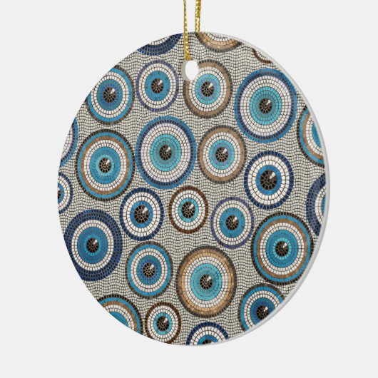 Evil Eye Mosaic Tile Pattern Keramisch Ornament (Links)