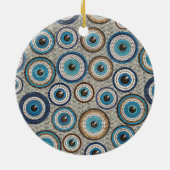 Evil Eye Mosaic Tile Pattern Keramisch Ornament (Achterkant)