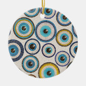Evil Eye Mosaic Tile Pattern Keramisch Ornament (Voorkant)