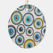 Evil Eye Mosaic Tile Pattern Keramisch Ornament (Links)